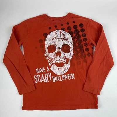 Childrens Place Tshirt Boys Large 10/12 Orange Halloween - Image 1 of 4