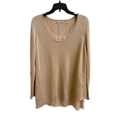 Blusa Tejida Capa Slv Larga Suave Surroundings Talla M Lana Alpaca Bld Camel Tostado Foto 1 de 4