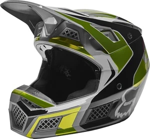 Fox V3 RS MIRER Motocross MX Offroad Race Helmet FLO YELLOW Adults - Picture 1 of 6