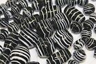 Hand Crafted Glass Beads-*BLACK & WHITE* Collection -*24 & 48 Beads/Pack * 
