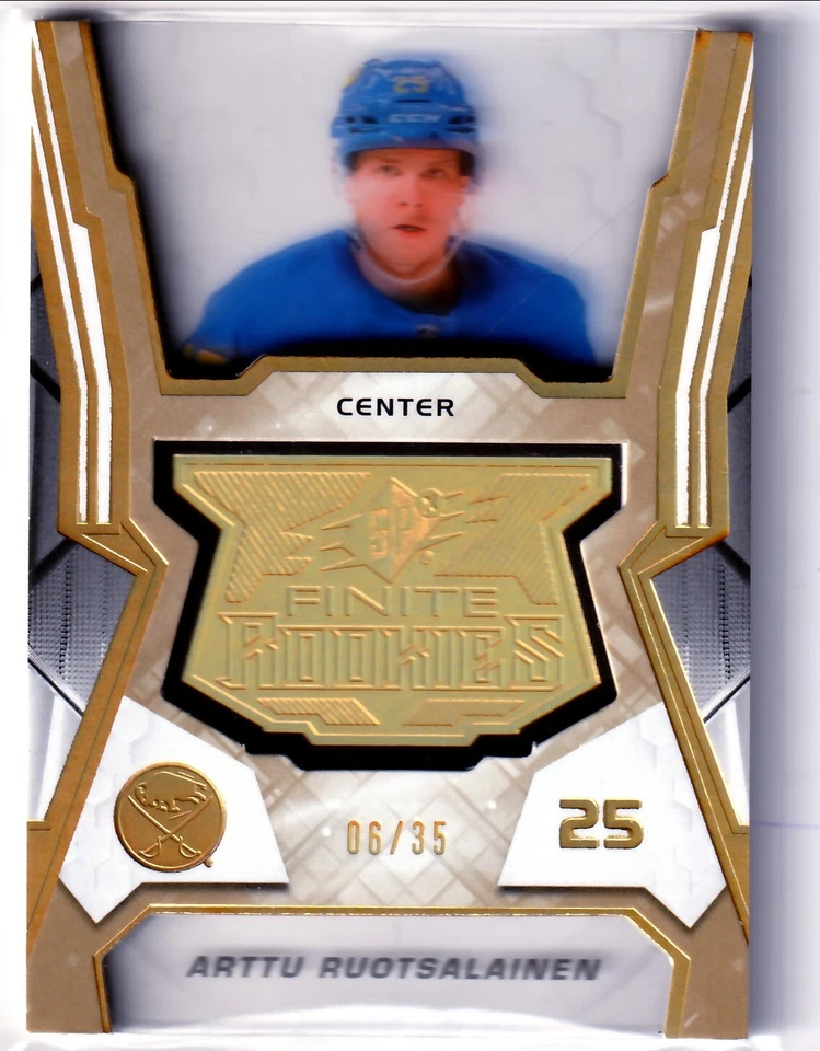  2021-22 SPx Finite Rookies Gold Spectrum #F14 Arttu Ruotsalainen Buffalo Sabres - Image 1 of 1