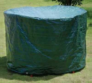 Cubierta de fogata grande premium verde redonda impermeable fogata barbacoa protector UV - Imagen 1 de 6
