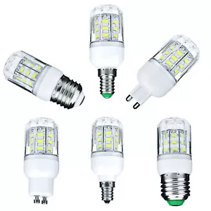 E27 E12 E26 E14 G9 LED Corn Light Bulbs 7W 5730 SMD 27LED Lamp 12V 24V 110V 220V - Picture 1 of 19