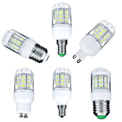 E27 E12 E26 E14 G9 LED Corn Light Bulbs 7W 5730 SMD 27LED Lamp 12V 24V 110V 220V - Image 1 of 4