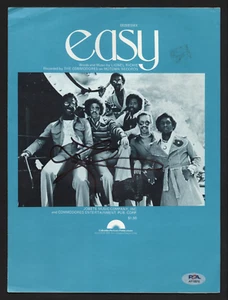 LIONEL RICHIE Commodores Signed Autographed 9 x 12 Sheet Music EASY - PSA - Picture 1 of 2
