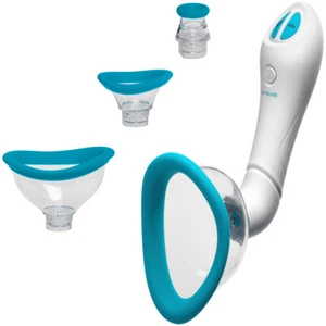 Doc Johnson Bloom Intimate Body Pump Sky Blue/White - Automatic Suction Vibrator - Picture 1 of 9