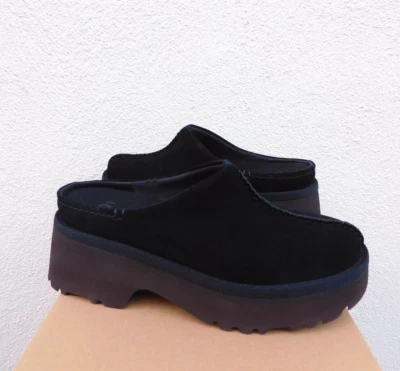 UGG BLACK SUEDE 2" NEW HEIGHTS CLOG PLATFORM SHOES, WOMEN US 11/ EUR 42 ~NEW - Image 1 of 4