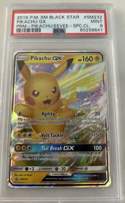 Pikachu GX PSA 9 - SM232 Pokemon Sun & Moon Promo -  NM - Image 1 of 2