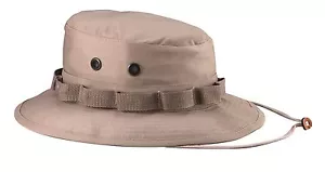 Cappello Cachi Boonie ventilato 100% cotone Ripstop Rothco 5815 - Foto 1 di 5
