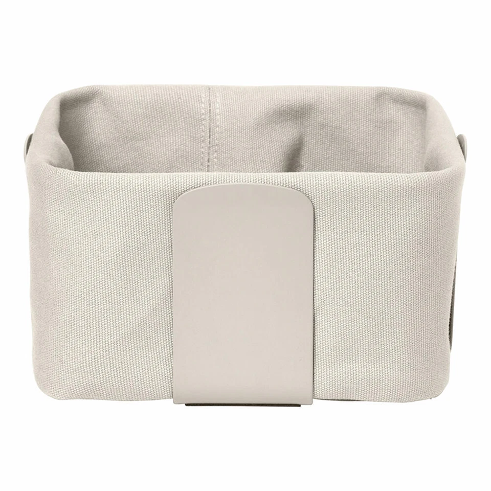 Cesta de pan Blomus Desa S, bolsa de tela en bastidor, cesta, acero, algodón, Moonbeam Foto 1 de 1