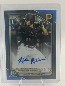 Kalae Harrison 2024 Bowman 1st Chrome Auto /150 Blue Wave Refractor #CPA-KH - Picture 1 of 2
