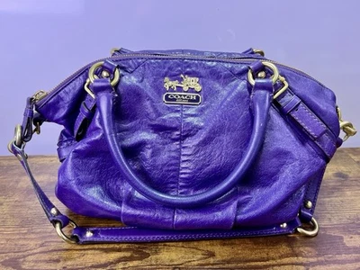 COACH Madison Sophia Convertible Satchel Shoulder Bag Purple 15960 - Image 1 of 4