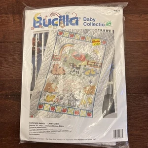 Bucilla Barnyard Babies Crib Cover Counted Cross-Stitch 34x43 Kit #40877 Sealed - Picture 1 of 6