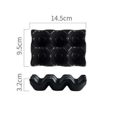 Creativo organizador de almacenamiento de cerámica para huevos vajilla de desayuno hogar cocina Foto 1 de 4