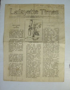 OLD SCHOOL NEWSPAPER: LAFAYETTE TIMES . 1946 LAFAYETTE SCHOOL LEXINGTON, KY 1946 - Picture 1 of 3