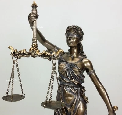 Blind Lady Justice Scales Lawyer Firm Attorney Statue Office Desk Barrister Gift - Image 1 of 4