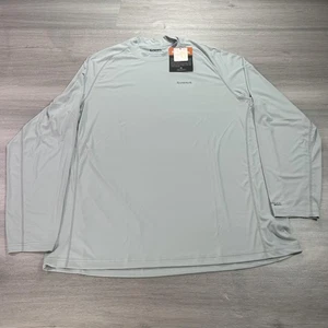NEW Simms SolarFlex Long Sleeve Shirt Mens 3XL Sterling UPF 50 Crewneck Fishing - Picture 1 of 12