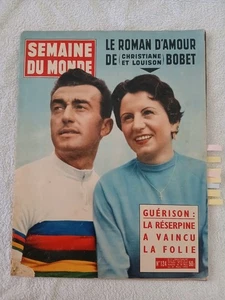 SEMAINE DU MONDE N°124 25/3/1955 LOUISON BOBET CHURCHILL LESLIE CARON E.CHOUREAU - Picture 1 of 13