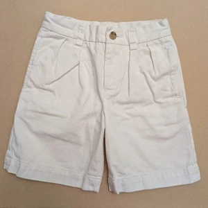 POLO Ralph Lauren Twill Cotton Pleated Regatta Shorts Kids White Classic Chino - Picture 1 of 5