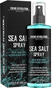 Sea Salt Spray for Hair Men - Hair Texturizing Spray with Kelp, Aloe Vera and... - Picture 1 of 8