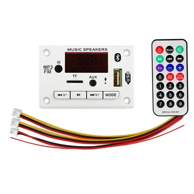 Placa decodificadora MP3 manos libres de audio de 12 V para automóvil USB TF ranura para tarjeta módulo FM Bluetooth g Foto 1 de 4