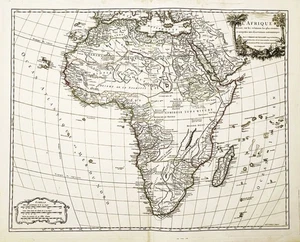 Africa Afrika Afrique Kontinent continent Robert de Vaugondy Karte map 1756 - Bild 1 von 1