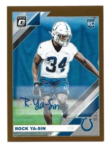 Rock Ya-Sin AUTOGRAPH Bronze Indianapolis Colts 2019 Panini Donruss Optic AUTO - Picture 1 of 2