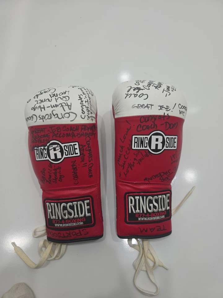 Ringside Boxing Gloves Present For actor ADAM CLARK THOMPSON - Image 1 of 4
