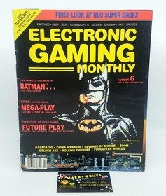 ELECTRONIC GAMING MONTHLY EGM MAGAZINE 1989 -  ISSUE #6  BATMAN THE GAME NES