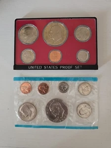 1973 & 1974 US Mint Proof Set 12 Coin Set Sealed Packing - Bild 1 von 4