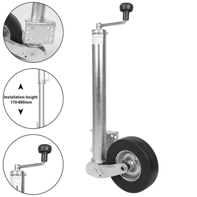 680kg Automatik Stützrad Schwerlast  - PKW Anhänger Trailer Rad 200x60mm NEU - Bild 1 von 4