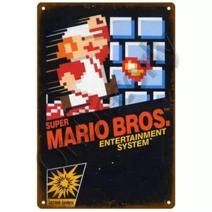 Nintendo Super Mario style 2 Metal Poster Vintage Tin Sign Gaming Plaque - Picture 1 of 4
