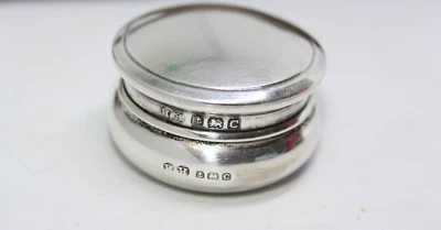 Antiga caixa de anel georgiana 925 prata esterlina 1 1/2" Birmingham H&H 1927 - Imagem 1 de 4