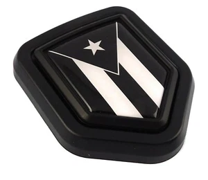 Puerto Rico Black flag car black Shield Grill Badge grille mount emblem - Bild 1 von 12