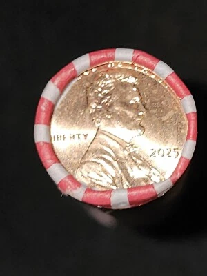 2025 P Lincoln Shield Cent Penny 1 Sealed Bank Roll 50 Coins OBW BU Uncirculated - Image 1 of 4