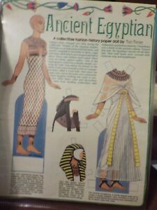 VINTAGE UNCUT PAPERDOLL FROM MAGAZINE- ANCIENT EGYPTIAN BY TOM TIERNEY