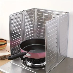 Kitchen Oil Splash Guard - Non-Stick Aluminum Stove Shield for Cooking - Picture 1 of 4