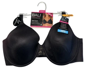 Bali Bra Womens 36DD Black Underwire Comfort Revolution Lined Full Coverage Soft - Picture 1 of 14