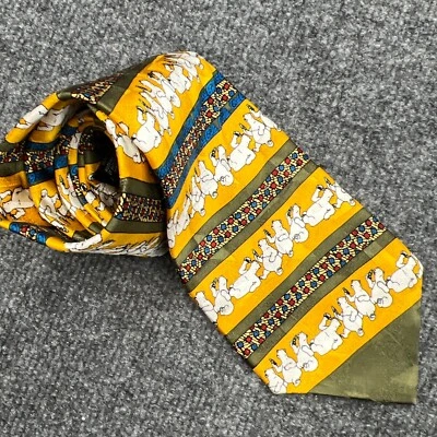 Vintage COCA COLA Mens Necktie Drunk Polar Bears AOP SILK USA Everything Coke - Image 1 of 4