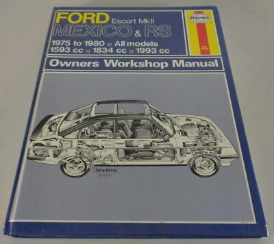 Manual De Taller Haynes / Guía De Reparación Ford Escort Mk II Mecixo & RS - Imagen 1 de 3