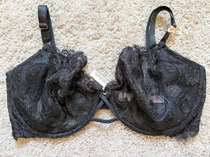 NWT VICTORIA'S SECRET DREAM ANGELS BOHO PUSH-UP BRA - 38DD BLACK - Picture 1 of 3