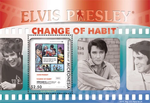 Micronesia- Elvis Presley/On Film Stamp Souvenir Sheet MNH Cover