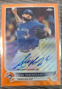 2022 Topps Chrome Alek Manoah Orange AUTO Refractor 14/25 SSP - Picture 1 of 2