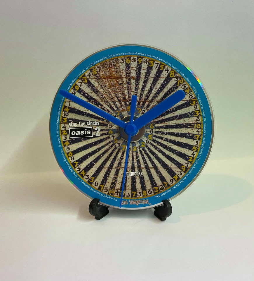 OASIS STOP THE CLOCKS  DVD CD CLOCK Upcycled Gift Idea LIAM NOEL  - Image 1 of 1