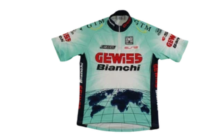 Maillot vélo rétro Santini Gewiss Bianchi Elite FSA GTM - Imagen 1 de 7