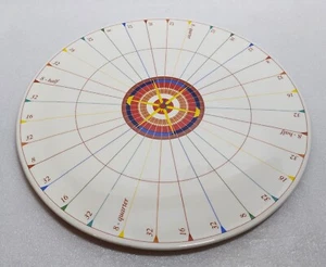 Soporte divisor de pasteles de cerámica vintage colorido posiblemente Alemania Occidental 12 pulgadas - Imagen 1 de 8