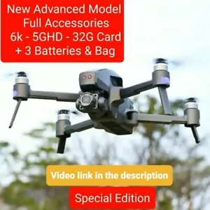 6K Drone Foldable Rechargeable GPS 5GHD Camera Drone +Batteries,Bag&32G Card NEW - Bild 1 von 12