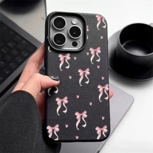 Bow Tie Case For iPhone 16 Pro Max 15 14 13 12 11 Shockproof Slim Silicone Cover - Picture 1 of 26