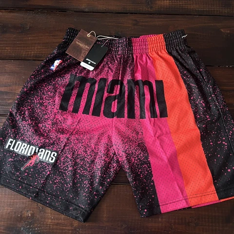 Mitchell And Ness Miami Heat Floridians Gradient Swingman Shorts Size Large $85 Cover