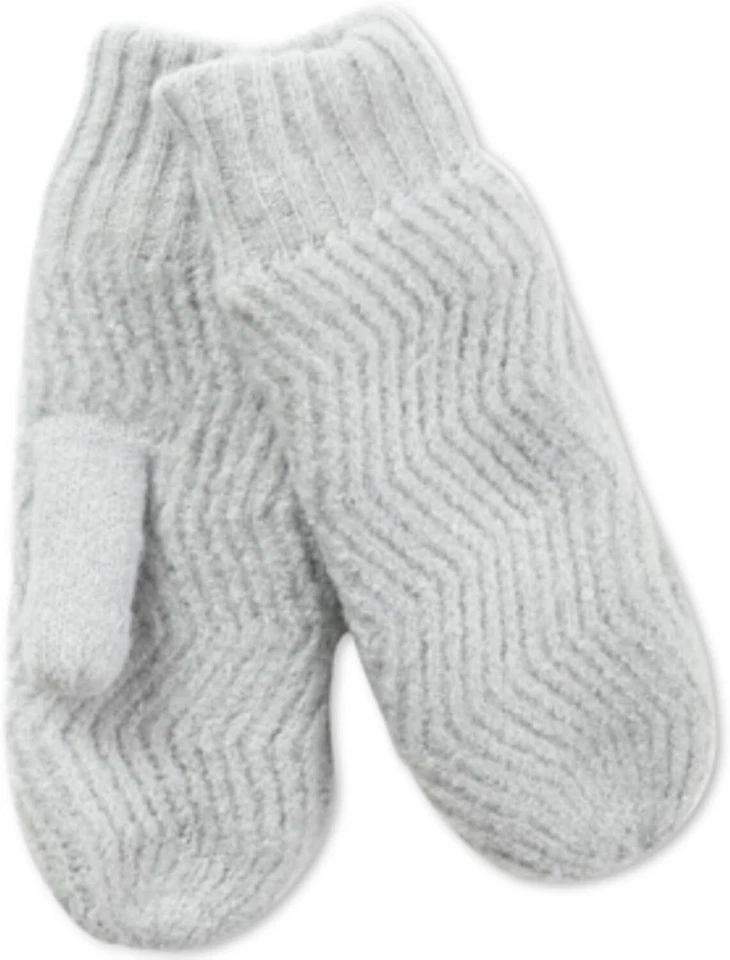 Inc International Concepts Chevron-knit Mittens Grey One Size
